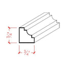 EWCC14 Cove Molding 3/4" x 3/4" Trim. Unfinished EWCC14 Cove Molding 3/4" x 3/4" Trim. Unfinished