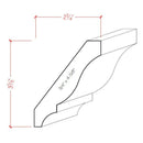EWCR13 Crown 3/4" x 4-5/8" Unfinished 3-5/8" High x 2-3/4" Deep EWCR13 Crown 3/4" x 4-5/8" Unfinished 3-5/8" High x 2-3/4" Deep