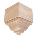 EWCR83 Crown Outside Corner Block 4-1/4" Tall x 3" deep 6" Face Unfinished EWCR83 Crown Outside Corner Block 4-1/4" Tall x 3" deep 6" Face Unfinished