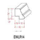 EWLR14 Kitchen Cabinet Light Rail 1-3/8" x 1-3/8" Trim. Unfinished EWLR14 Kitchen Cabinet Light Rail 1-3/8" x 1-3/8" Trim. Unfinished