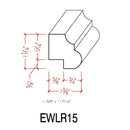 EWLR15 Kitchen Cabinet Light Rail 1-3/8" x 1-3/8" Trim. Unfinished EWLR15 Kitchen Cabinet Light Rail 1-3/8" x 1-3/8" Trim. Unfinished