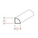 EWQR11 Quarter Round 1/2" x 1/2" Moulding Trim. Unfinished EWQR11 Quarter Round 1/2" x 1/2" Moulding Trim. Unfinished