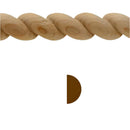 EWRM12 Rope Moulding 3/4" High x 3/8" Trim. Unfinished EWRM12 Rope Moulding 3/4" High x 3/8" Trim. Unfinished