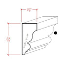 EWSC12 Solid Crown 2-1/4" High x 1-1/8" Deep Moulding. Unfinished EWSC12 Solid Crown 2-1/4" High x 1-1/8" Deep Moulding. Unfinished