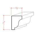 EWSC15 Solid Crown 1-3/4" High x 1-3/8" Deep Moulding. Unfinished EWSC15 Solid Crown 1-3/4" High x 1-3/8" Deep Moulding. Unfinished