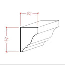 EWSC18 Solid Crown 1-3/4" High x 1-1/4" Deep Moulding. Unfinished EWSC18 Solid Crown 1-3/4" High x 1-1/4" Deep Moulding. Unfinished