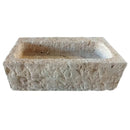 Ephesus Light Travertine Rustic Old-world Look Wall-mount Outdoor Sink (W)18" (L)28" (H)8" Ephesus Light Travertine Rustic Old-world Look Wall-mount Outdoor Sink (W)18" (L)28" (H)8"