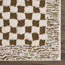 Leryn Brown Checkered Plush Rug Leryn Brown Checkered Plush Rug