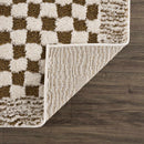 Leryn Brown Checkered Plush Rug Leryn Brown Checkered Plush Rug