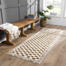 Leryn Brown Checkered Plush Rug Leryn Brown Checkered Plush Rug