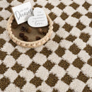 Leryn Brown Checkered Plush Rug Leryn Brown Checkered Plush Rug