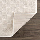 Leryn Ivory Checkered Area Rug Leryn Ivory Checkered Area Rug
