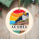 Acadia National Park Retro Style Ornament, Maine USA  Tourist Attraction and Gift Acadia National Park Retro Style Ornament, Maine USA  Tourist Attraction and Gift