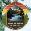 American Samoa National Park Retro Style Ornament, Tutuila  Tourist Attraction and Gift American Samoa National Park Retro Style Ornament, Tutuila  Tourist Attraction and Gift