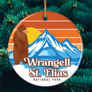 Wrangell St. Elias National Park Retro Style Ornament, Alaska USA Tourist Attraction and Gift Wrangell St. Elias National Park Retro Style Ornament, Alaska USA Tourist Attraction and Gift