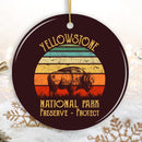 Yellowstone National Park Retro Bison Ornament Yellowstone National Park Retro Bison Ornament