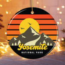Yosemite National Park Retro Style Ornament, California USA  Tourist Attraction and Gift Yosemite National Park Retro Style Ornament, California USA  Tourist Attraction and Gift