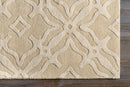 Fyffe Embossed Beige Wool Area Rug Fyffe Embossed Beige Wool Area Rug