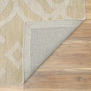 Fyffe Embossed Beige Wool Area Rug Fyffe Embossed Beige Wool Area Rug