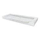 Fantasy White Marble Modern Rectangular Sink Wall-mount Bathroom Sink (W)18" (L)52" (H)5" Fantasy White Marble Modern Rectangular Sink Wall-mount Bathroom Sink (W)18" (L)52" (H)5"