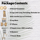 Unlacquered Brass Kitchen Faucet -  Dual Handle Center Ball Bridge Sink Faucet Unlacquered Brass Kitchen Faucet -  Dual Handle Center Ball Bridge Sink Faucet