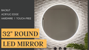 Zeek 32" BackLit LED lighted  Round Bathroom Wall Mirror M-RN32 CLEARANCE* Zeek 32" BackLit LED lighted  Round Bathroom Wall Mirror M-RN32 CLEARANCE*