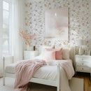 Delicate Watercolor Flowers Stick on Wallpaper Delicate Watercolor Flowers Stick on Wallpaper