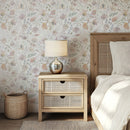 Delicate Watercolor Flowers Stick on Wallpaper Delicate Watercolor Flowers Stick on Wallpaper