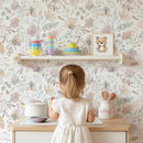 Delicate Watercolor Flowers Stick on Wallpaper Delicate Watercolor Flowers Stick on Wallpaper
