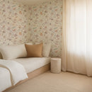 Delicate Watercolor Flowers Stick on Wallpaper Delicate Watercolor Flowers Stick on Wallpaper