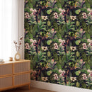 Tropical Wallpaper on Dark Background Tropical Wallpaper on Dark Background