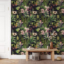 Tropical Wallpaper on Dark Background Tropical Wallpaper on Dark Background