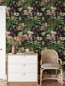 Tropical Wallpaper on Dark Background Tropical Wallpaper on Dark Background
