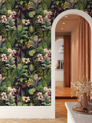 Tropical Wallpaper on Dark Background Tropical Wallpaper on Dark Background