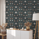 Retro Floral Peel and Stick Wallpaper - William Morris Wallpaper Retro Floral Peel and Stick Wallpaper - William Morris Wallpaper