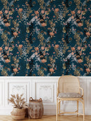 Dark Blue Flower Wallpaper Dark Blue Flower Wallpaper
