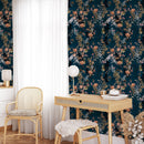 Dark Blue Flower Wallpaper Dark Blue Flower Wallpaper