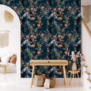 Dark Blue Flower Wallpaper Dark Blue Flower Wallpaper