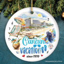 Artistic Cancun Tropical Vacation Art Ornament, Mexico Traveler Souvenir Gift Artistic Cancun Tropical Vacation Art Ornament, Mexico Traveler Souvenir Gift