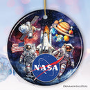 Artistic NASA Handcrafted Christmas Ornament, Astronaut in Outer Space with the Planets Artistic NASA Handcrafted Christmas Ornament, Astronaut in Outer Space with the Planets
