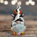 Whimsical Gnome Cow Handblown Glass Christmas Ornament, Cute Holiday Decor Whimsical Gnome Cow Handblown Glass Christmas Ornament, Cute Holiday Decor
