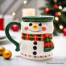 Wonderful Plaid Scarf Snowman 4" Ceramic Mug, Kitchen Christmas Drinkware Decoration Wonderful Plaid Scarf Snowman 4" Ceramic Mug, Kitchen Christmas Drinkware Decoration