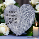 You’re Forever in Our Hearts Angel Wing Stepping Stone, 9.5" Garden Decorative Memorial Resin Figurine You’re Forever in Our Hearts Angel Wing Stepping Stone, 9.5" Garden Decorative Memorial Resin Figurine