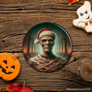 Ancient Mummy with Santa Hat Ornament, Enigmatic Holiday Gift for Horror Enthusiasts Ancient Mummy with Santa Hat Ornament, Enigmatic Holiday Gift for Horror Enthusiasts