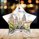 Artistic Austin Texas Christmas Ornament, Unique Ceramic Keepsake Souvenir and Gift Artistic Austin Texas Christmas Ornament, Unique Ceramic Keepsake Souvenir and Gift