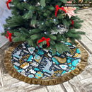 Woodland Animal Scandinavian Folk Christmas Tree Skirt Woodland Animal Scandinavian Folk Christmas Tree Skirt