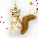 Woodland Fox Glass Christmas Ornament Woodland Fox Glass Christmas Ornament