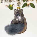 Woodland Raccoon Glass Christmas Ornament Woodland Raccoon Glass Christmas Ornament