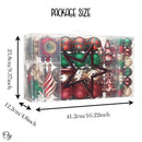 Alluring Large Christmas Ornament Set, Unique Red Green and Gold Baubles, 92 Charms and Snow Covered Trees with Dark Red Tree Topper Alluring Large Christmas Ornament Set, Unique Red Green and Gold Baubles, 92 Charms and Snow Covered Trees with Dark Red Tree Topper