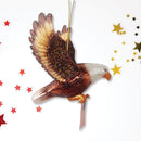 American Bald Eagle Patriotic Glass Ornament, USA Flag Christmas Decor American Bald Eagle Patriotic Glass Ornament, USA Flag Christmas Decor